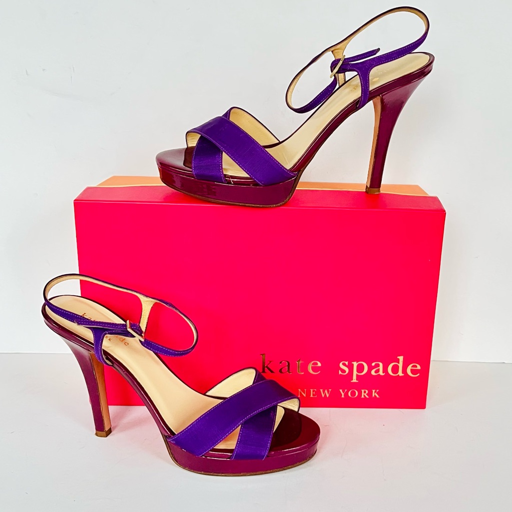 Kate Spade Purple Heeled Sandals 7.5
